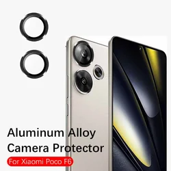 Aluminum Alloy Camera Protective Case with Metal Bumper and Tempered Glass Lens Rear Ring for Poco F6 Pro - 4PCS (Colorful)