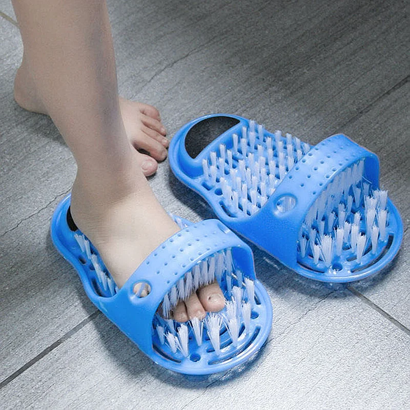 Baby Brush Body Brush 1pcs Foot Clean Brush Bathroom Massage Plastic Slippers Anti-scratch Baby Bath Shoes Sucker