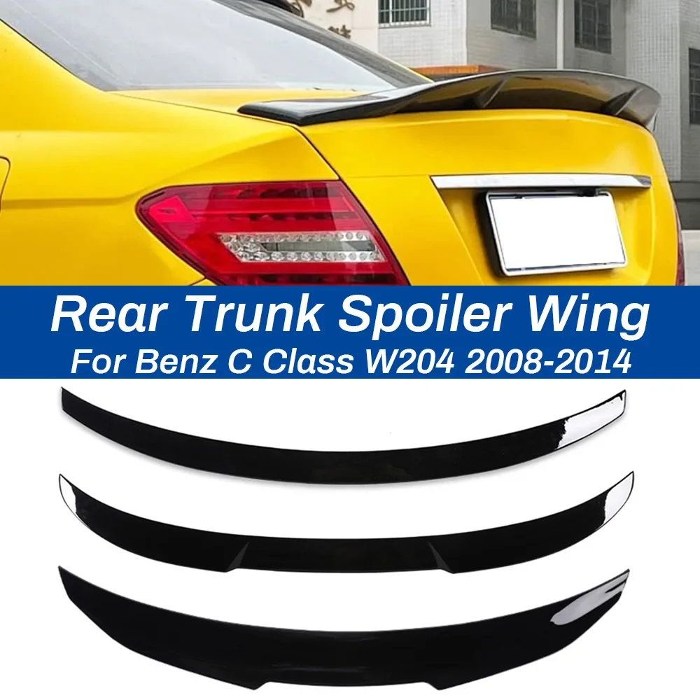 

Car Spoiler Wing for Mercedes Benz W204 C Class Sedan 2008-2014 Rear Trunk Lip Boot Wing Lip Auto Exterior Accessories