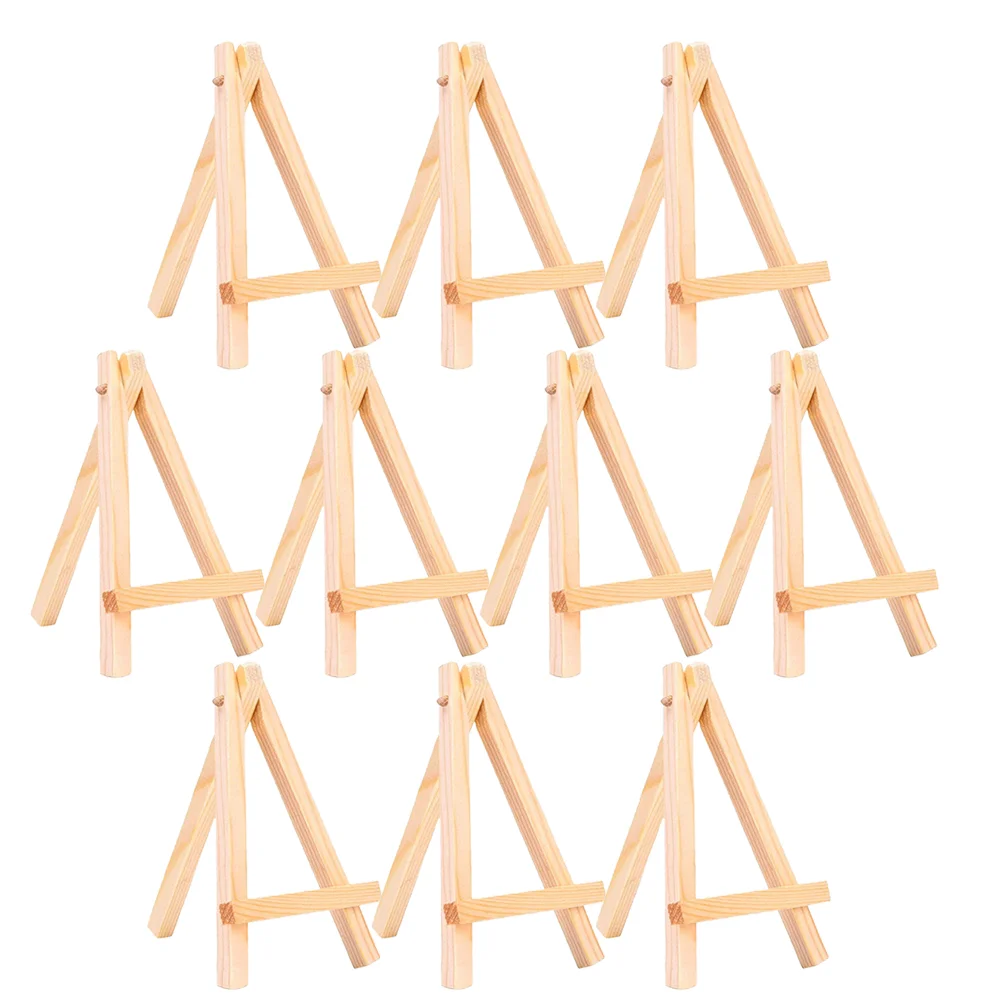 10pcs Wood Display Easel Artist Painting Tripod Easel For Kids Painting Crafts Small Canvases Business Cards Photo easel mini canvas painting set wooden display wood board stand boards canvases panels kit artist stretched oil easels tabletop