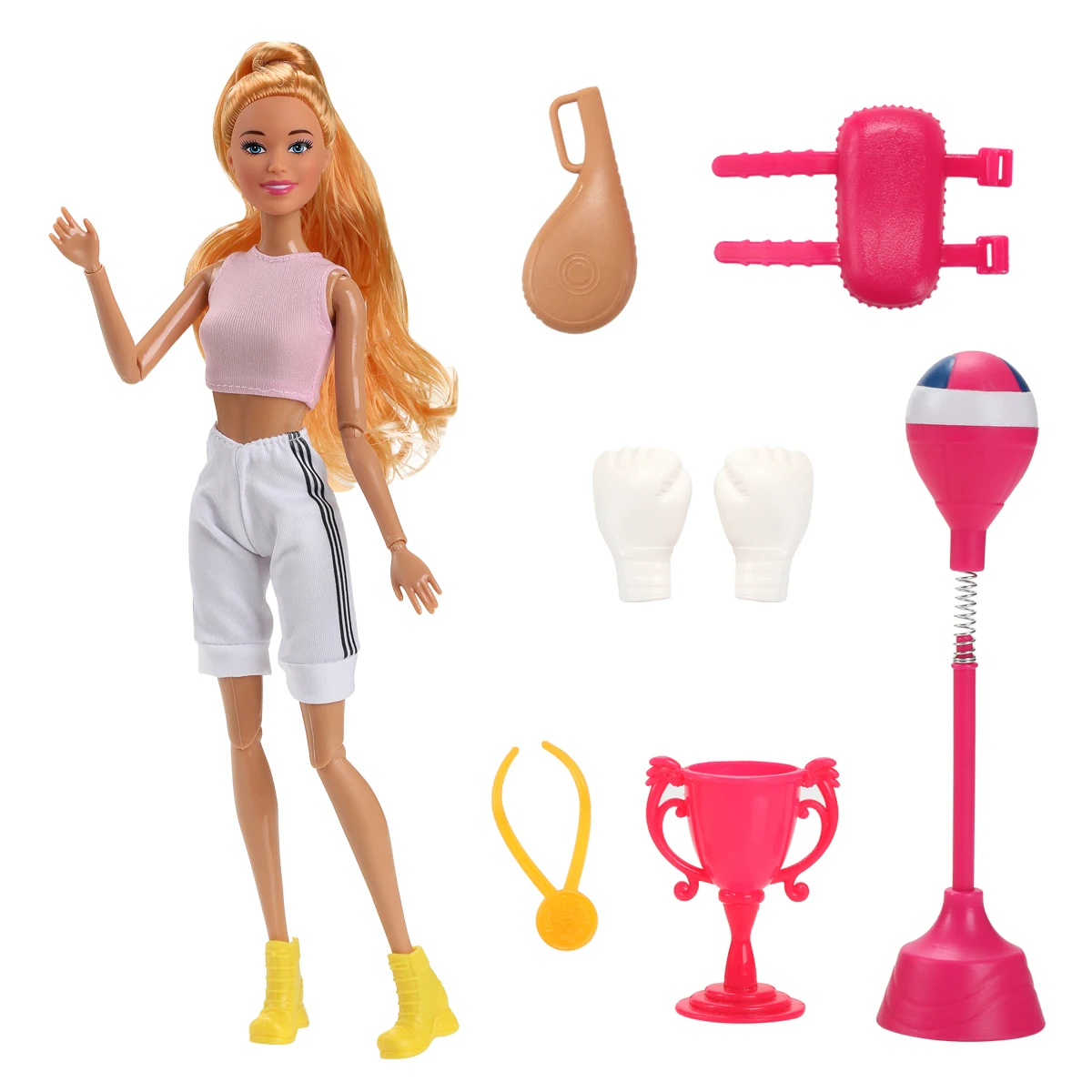 30cm 패션 바비 공주 인형 복싱 스포츠 시리즈 인형 + 액세서리 세트 1/6 관절 가동 여성 피규어 플레이 하우스 장난감 선물