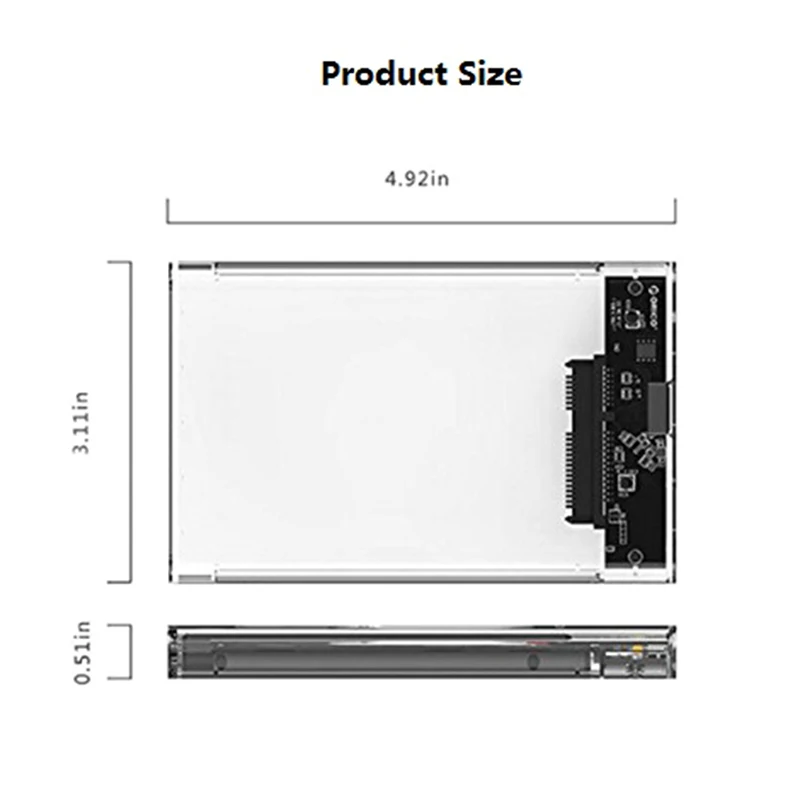 HDD ϵ ̺ ũ  ̽ Ŭ, 2.5 ġ USB 3.0 SATA SSD