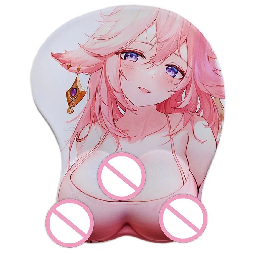 

mouse pad wrist support sexy big boobs 3D mouse pad with raised nipples super soft silicone gel breasts Wrist Rest desk mat