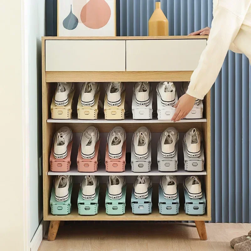 Shoe Organizer 1/6Pcs Adjustable Double Layer Stack Holder For Closet