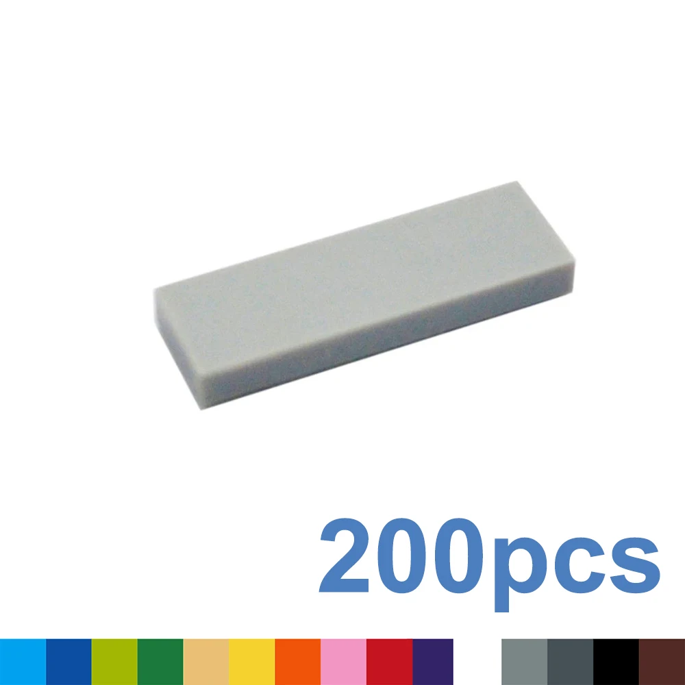 200 stücke Glatte 1x3 Punkte DIY Bausteine Dünne Figur Pädagogisches Kreatives Spielzeug für Kinder Größe Kompatibel mit 63864 Ziegel