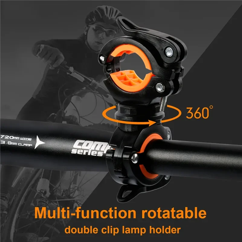 Multifunctional Rotatable Bike Light Holder with LED Flashlight Stand