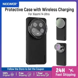 Neewer Ultra Protective Case with Wireless Charging, 17mm Lens Mounts, & 67mm Filter Adapter - TPU + PC Construction