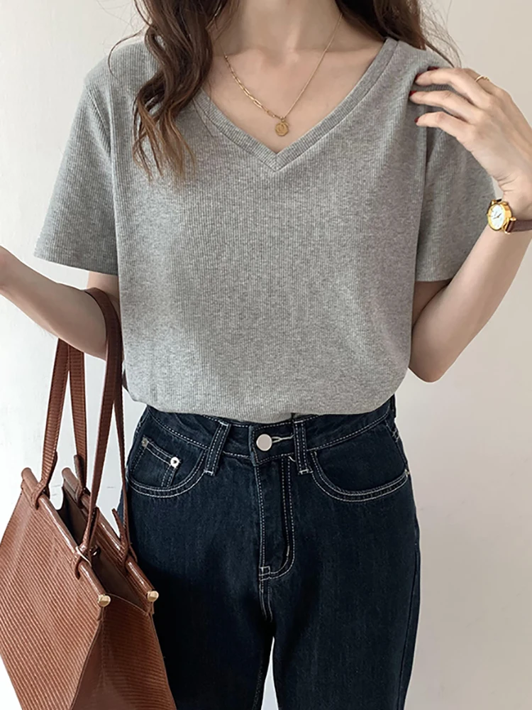 

AOSSVIAO 2023 T Shirt Knitted Harajuku Vintage Pullovers Casual Basic Kawaii Tee Summer Grunge Fairycore Women Tops