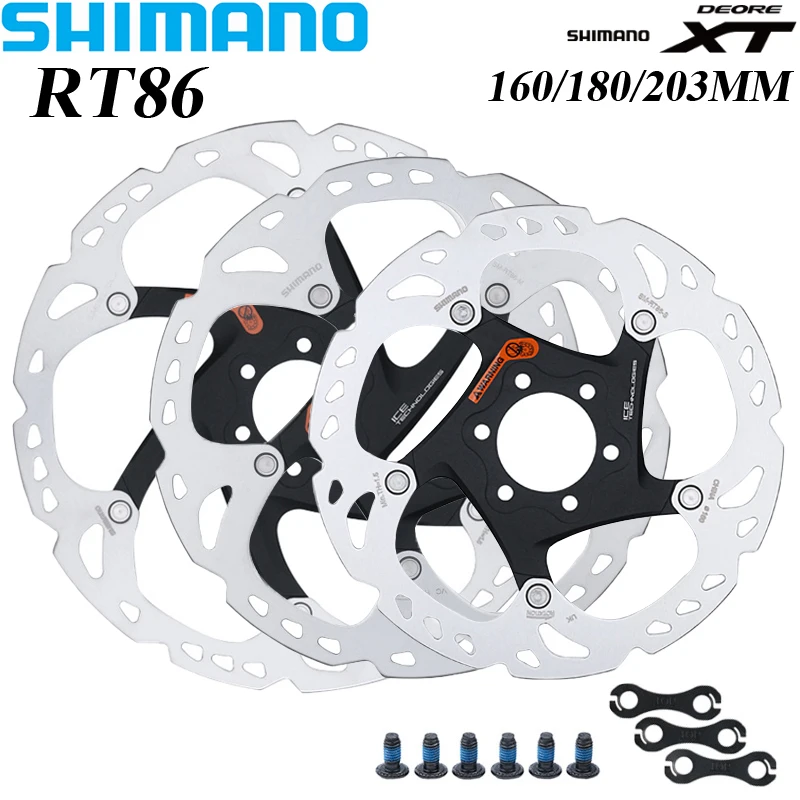 SHIMANO SM-RT86 203mm アイステックディスクブレーキローター Shimano-SLX SM-RT66自転車ディスクブレーキローター,6ボルト