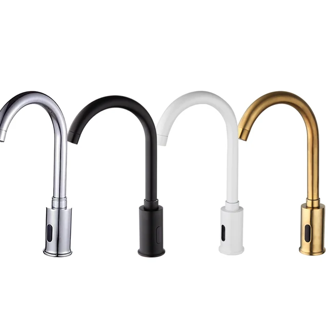 Kemaidi ก๊อกน้ำก๊อกน้ำในห้องน้ำระบบสัมผัสอัตโนมัติ, ก๊อกน้ำทองผสมน้ำร้อนประหยัดน้ำก๊อกไฟฟ้าเหนี่ยวนำไฟฟ้า 4