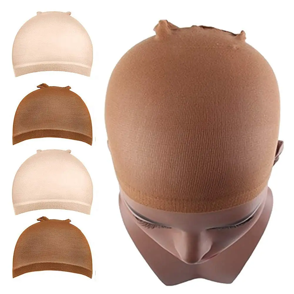 2pcs/Pack Wig Cap Stocking Caps Wigs Tan Wig Cap Women Stretchy Nylon Cap wig caps