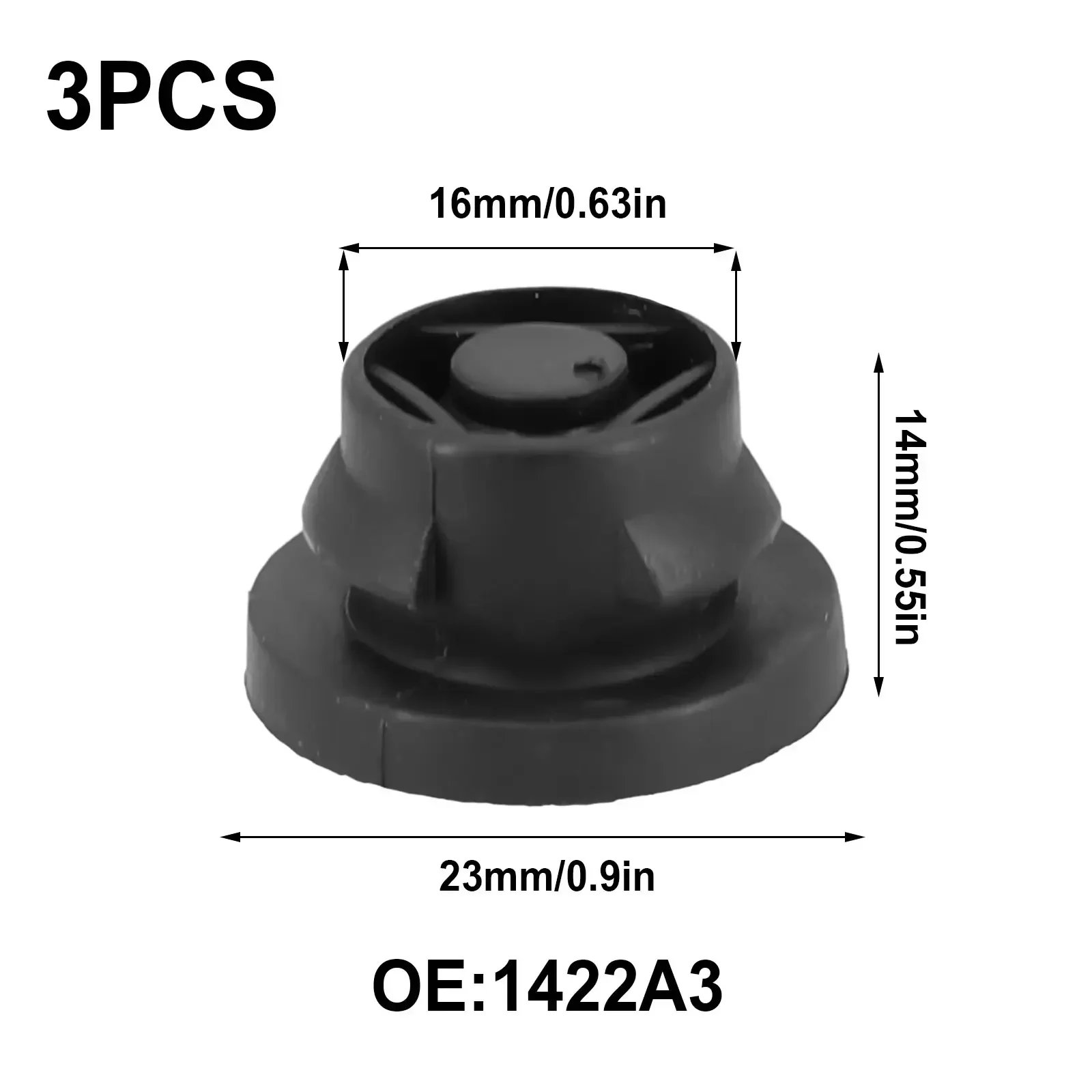 Car Air Filter Rubber Insert Grommet 3X for 1.6 HDI Diesel 1422A3 1422.A3 Hood Rubber Gasket Part