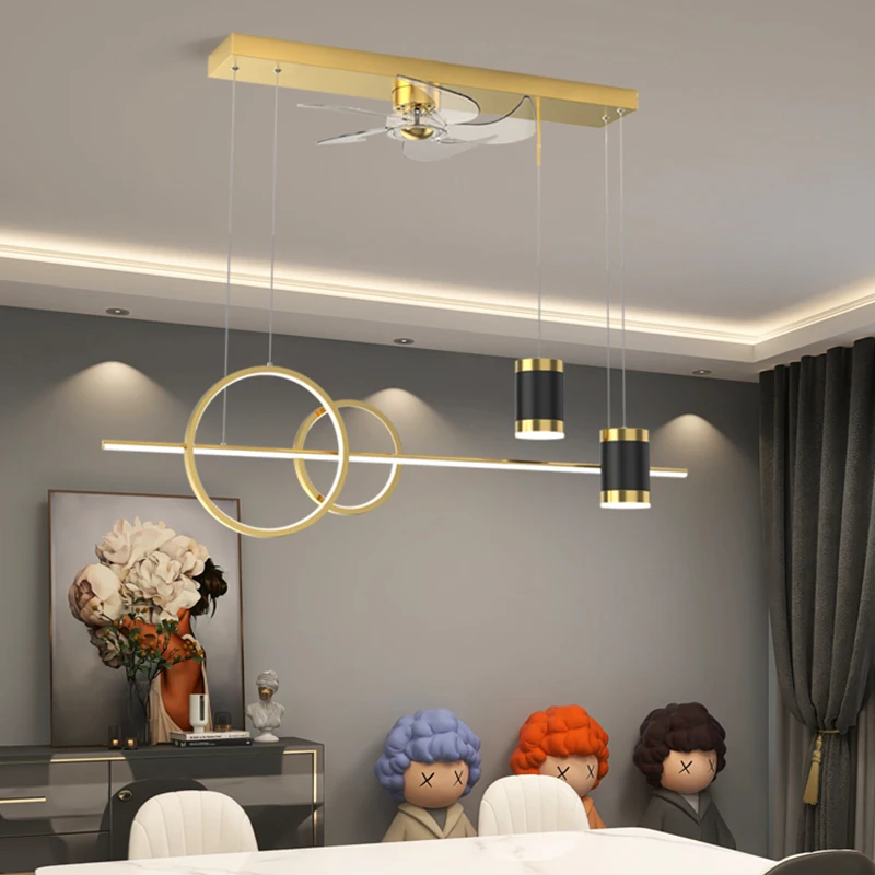 Pendant Chandelier Ceiling fan without blades bedroom Ceiling fan lamp fans with lights decorative led lamps