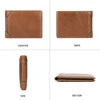 WESTAL RFID Men's Leather Wallet for Card Holders Slim Wallets with Photo Windom ID Purse Short Wallet Clutches Money Bags 5