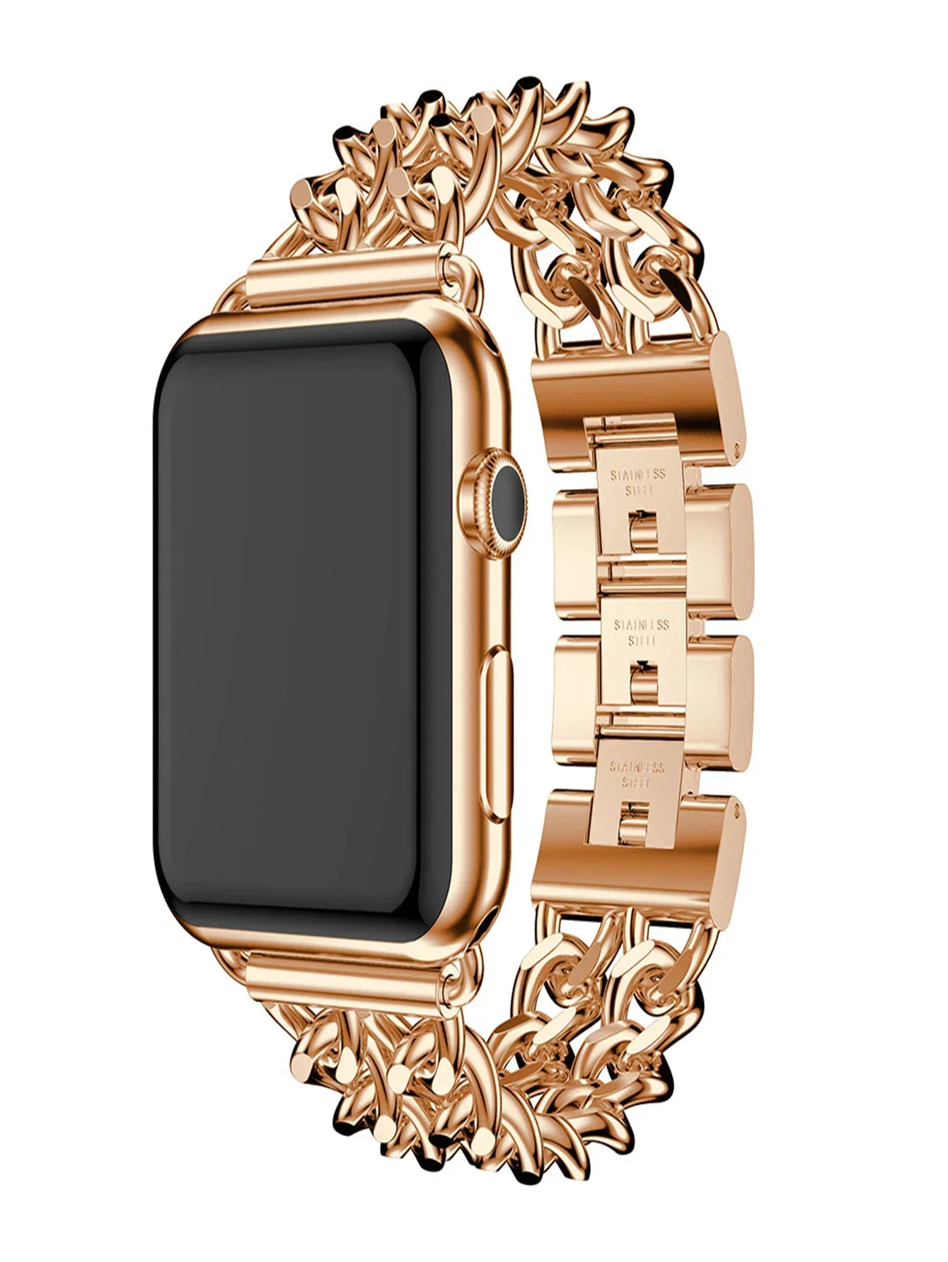 Double Row Stainless Steel For iWatch Band 42/44/45/49mm 38/40/41mm For iWatch Series Ultra Se 8/7/6/5/4/3/2/1_voghion.com