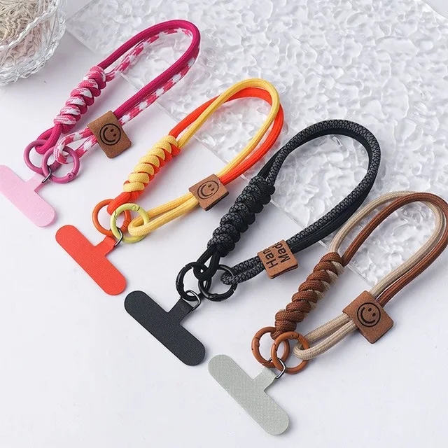 Lanière de téléphone portable tressée de luxe, pendentif à main, bracelet multifonctionnel Anti-chute 1
