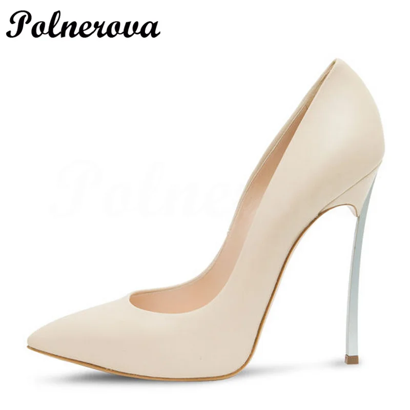 Autumn New Pointed Toe High-Heels Stiletto Sexy Shallow Mouth Simple All-Match Black Catwalk Women's Single Shoes Party Pumps