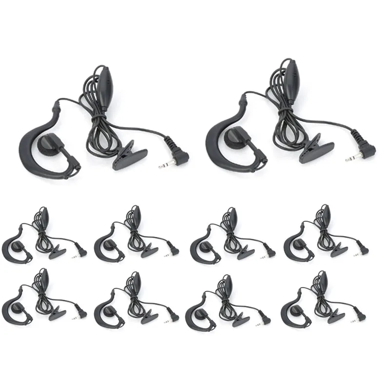 Wholesale Talkie 10pcs Earphone Ear Hook 2.5mm 1 Pin Plug Headset Clip for Motorola T6 T6200 T6200C T6220 T280 T5900