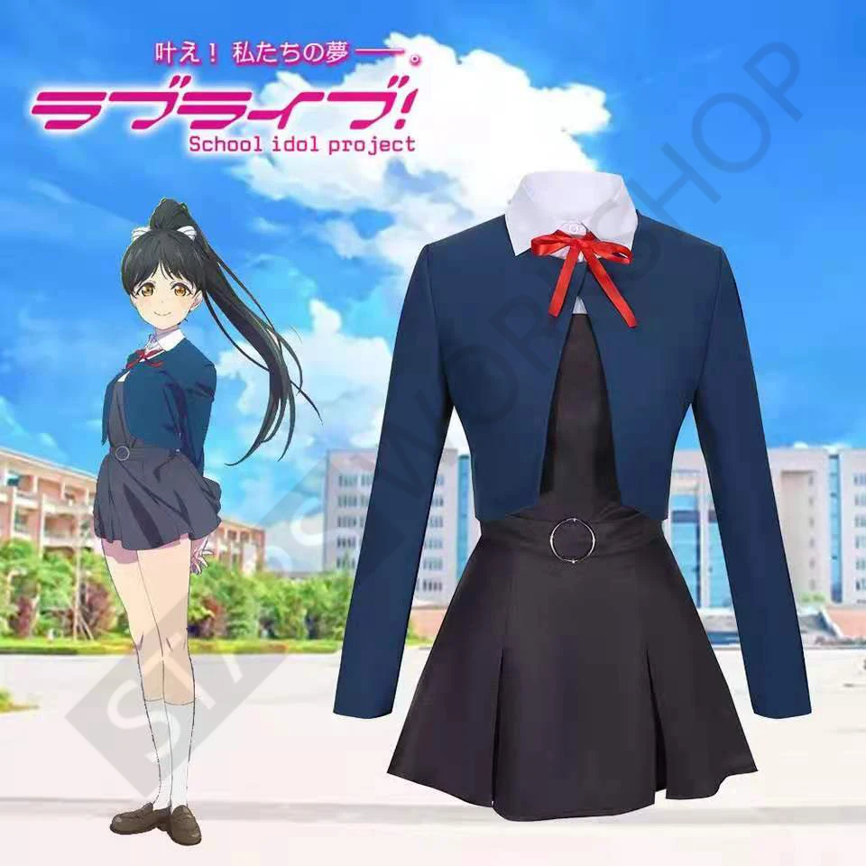 

Аниме Здравствуйте! Отлично! Женский костюм для косплея Shibuya Kanon Hazuki Ren, школьная форма суперзвезды, сексуальные платья без бретелек