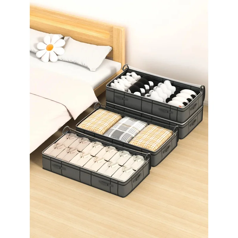 Large clothes storage bag under bed Foldable quilt clothes storage bag doggy Bedroom dormitory organizer 1PC