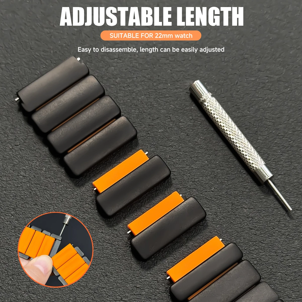 QuickFit Titanium Watch Band Strap, 22mm/26mm