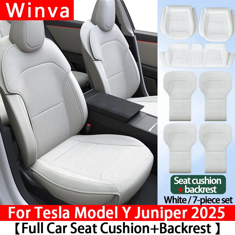 Car Seat Cover Cushion For Tesla Model Y Juniper 2025 Full Car Seat Cushion&Back