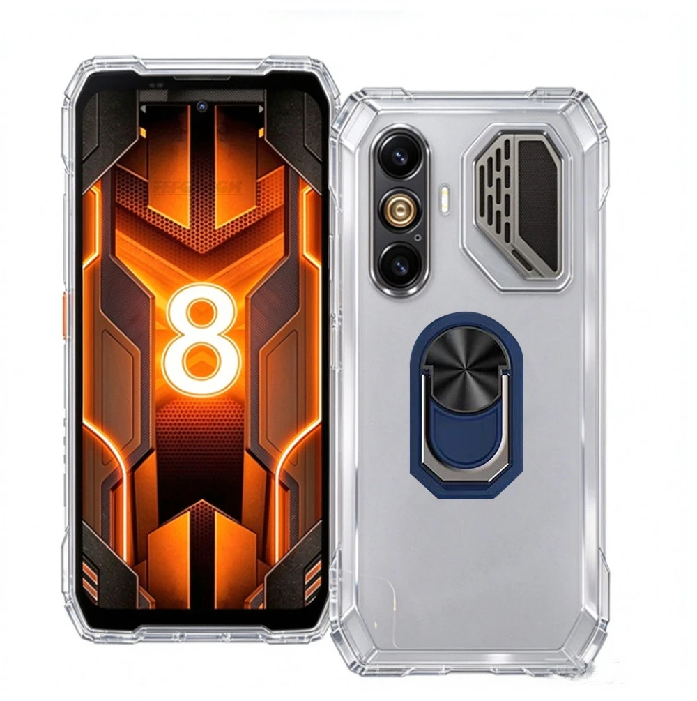 Premium TPU Soft Silicone Phone Case with Back Ring Holder Bracket in Sleek Design