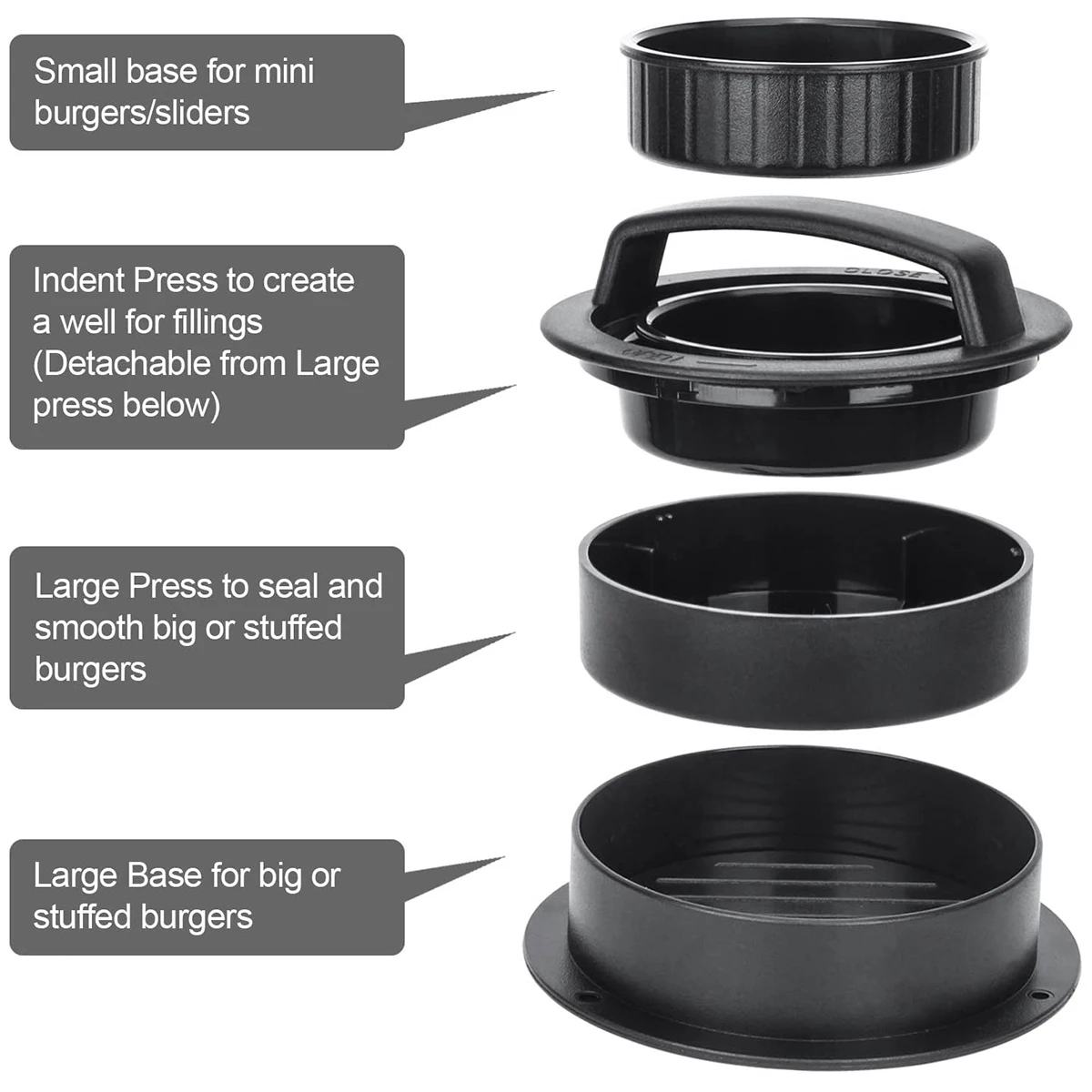 ABS Hamburger Maker Press Non-Stick Patty Maker Mold