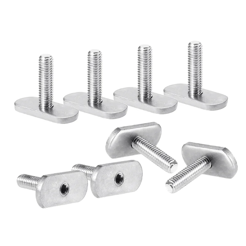 

8 Pcs Kayak Rail/Track M6 Screws & Nuts T Slot Bolt Replacement Stainless Steel Gear Mounting Bolt Kayak