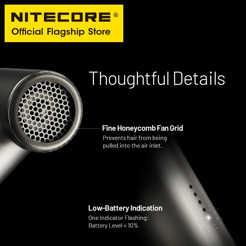 NITECORE NEF01 Mini Handheld Fan 166g Portable Pocket - Image 5