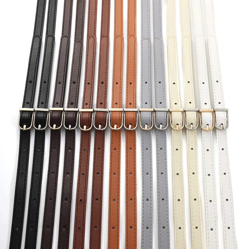 120cm Adjustable Pu Leather Bag Strap 1.2cm Wide Shoulder Bag Handle for Handbag Crossbody Straps Bag Part & Accessories