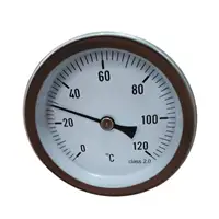 Metal Thermometer 0-120 Degree Temperature Range Stainless Steel Dial Thermometer for Outdoor Stoves Grill Oven Heating Systems 2
