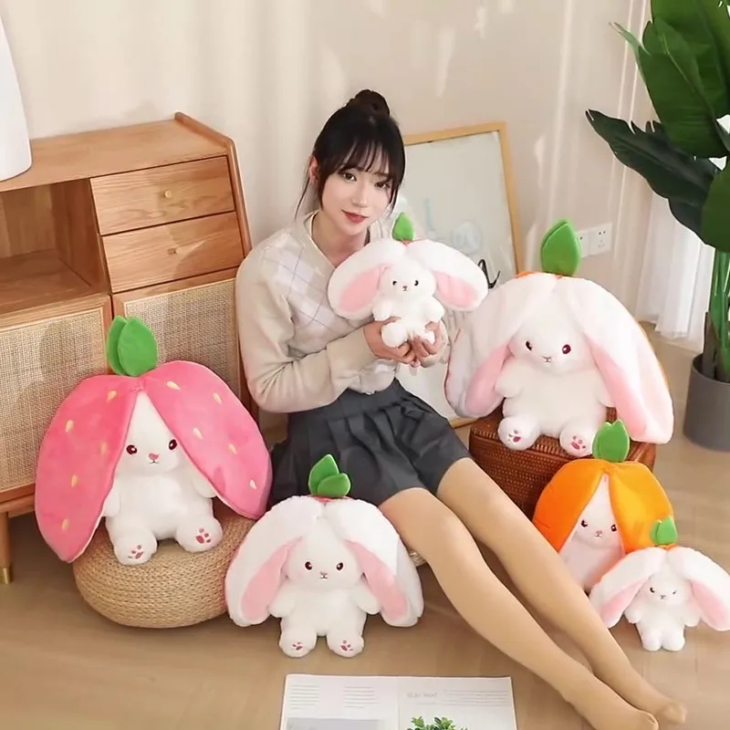 

[Funny] 35cm lovely Rabbit Plush doll Toy Comforter soothing baby Toy Baby Stuffed Animals doll Christmas Gift For Kids