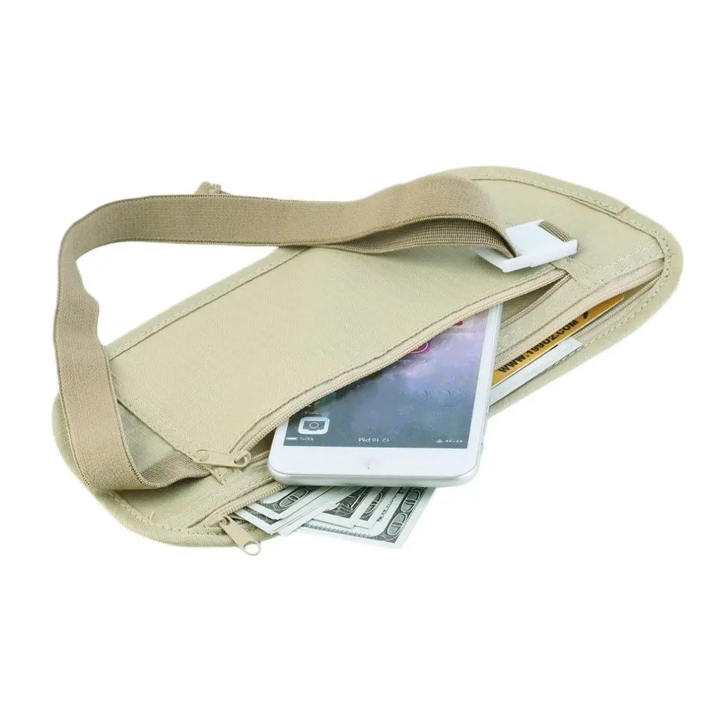 Outdoor accessory Waist Belt Cardbag Hidden Wallet Chest Packs Useful Travel Pouch Passport Money Bags Cloth Running Bag