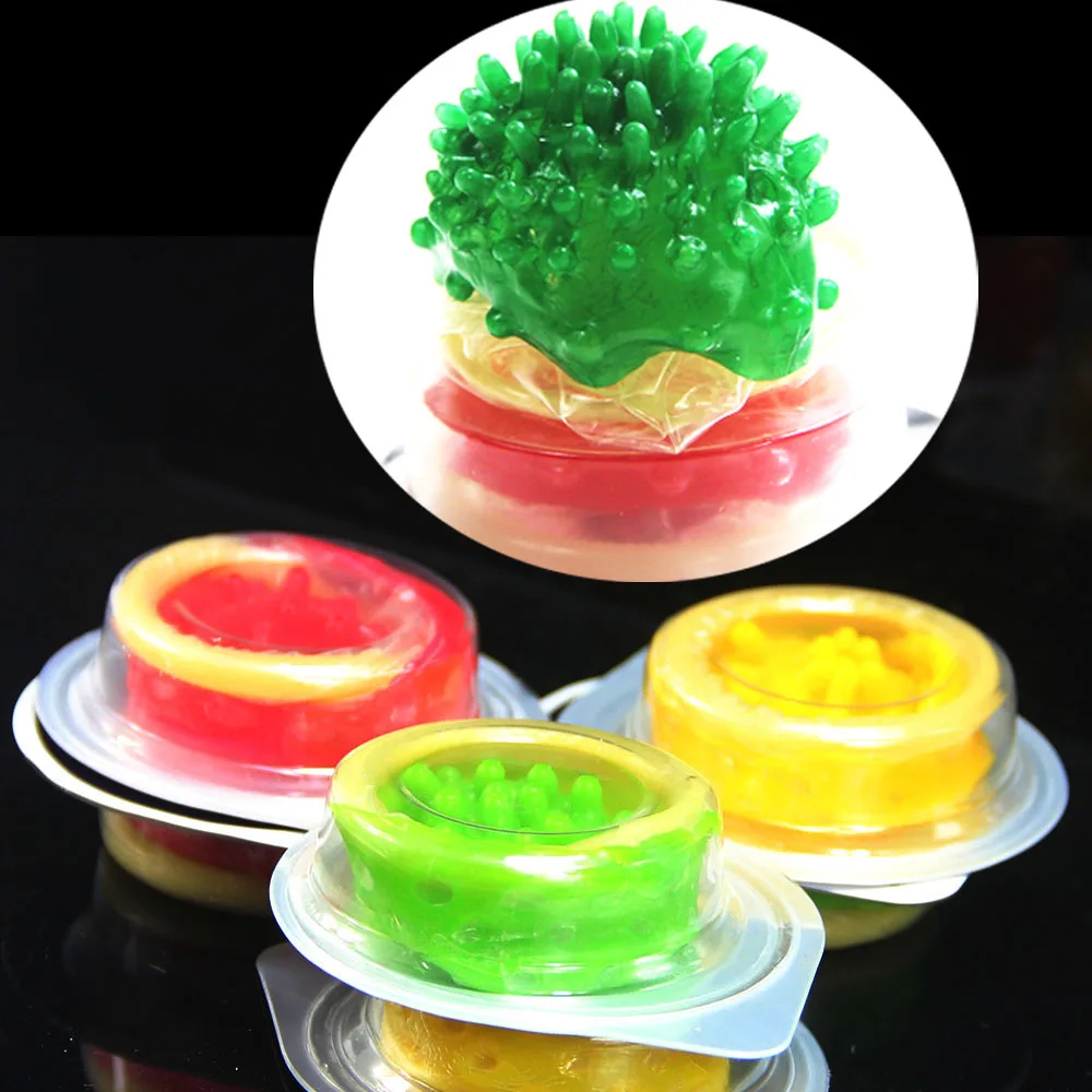 Sex Toys 10pcs Clitoral Massage Sleeve Dotted Delay Condom
