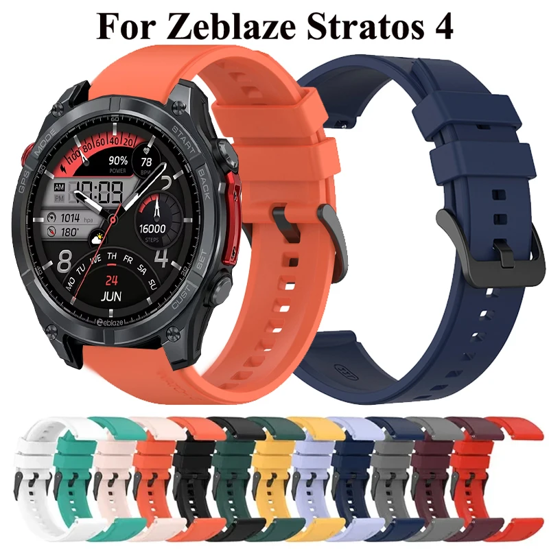 Versatile 22mm Sport Silicone Watch Band in Vibrant Colors