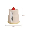 Ceramic Tissue Box Strawberries Cake Shape Cartoon Cake Home Desktop Storage Paper Towel Holder Napkin Holder Home Decoration 5