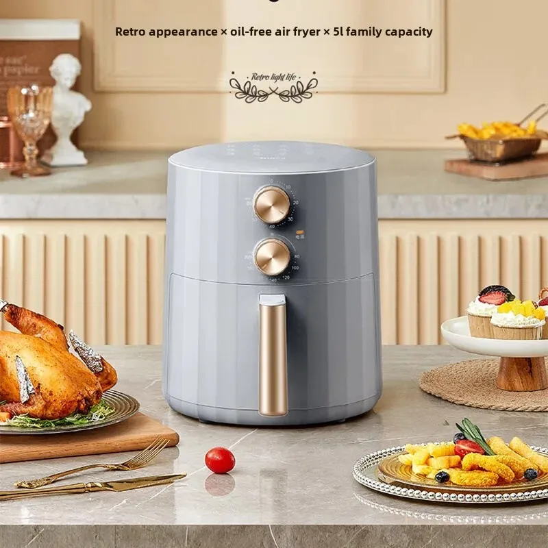Automatic Air Fryer 5L Home Use Electric Deep Fat Fryer Knob Timer Temperature Control for Philips VCG616GM00 Air