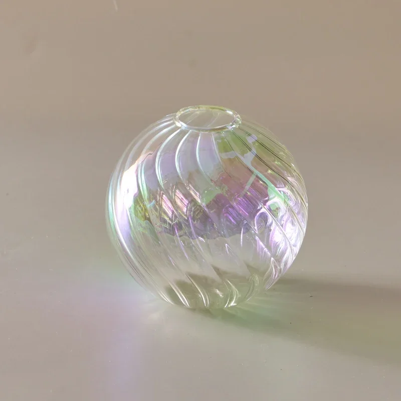 Iridescent Glass Vase for Tabletop & Home Decor