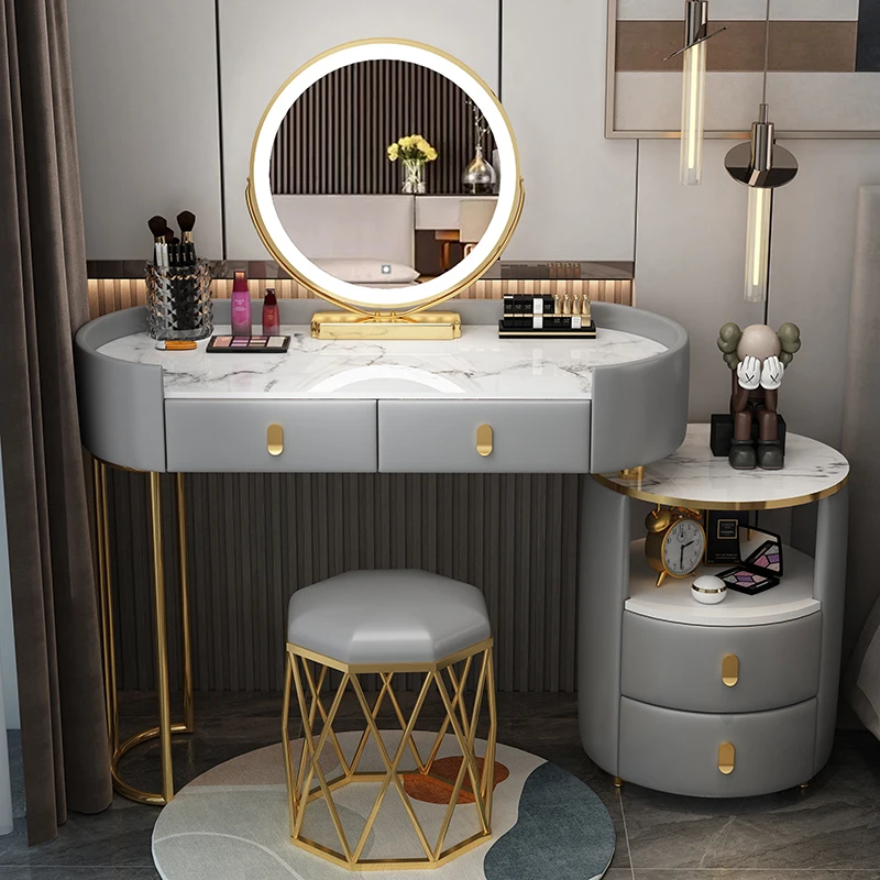 

Makeup Dressing Table Vanity Mirror Computer Desk Vanity Chair Storage Drawers Coffee Penteadeira Camarim Salon Furniture