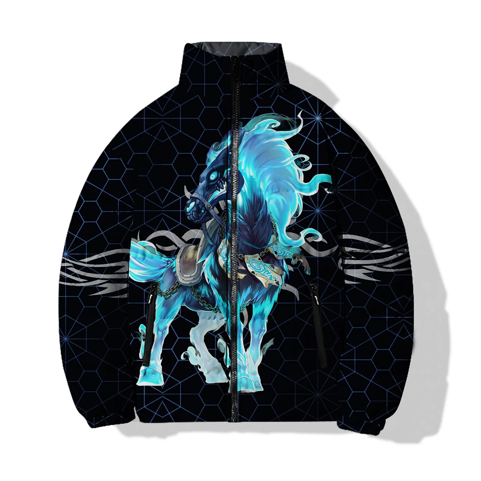thumbnail image 4 of Ropa de algodón de moda para hombre Abrigos de invierno para hombre Estampados personalizados de moda Chaquetas para hombre cómodas y cálidas Parkas Abrigo, 4 of 5