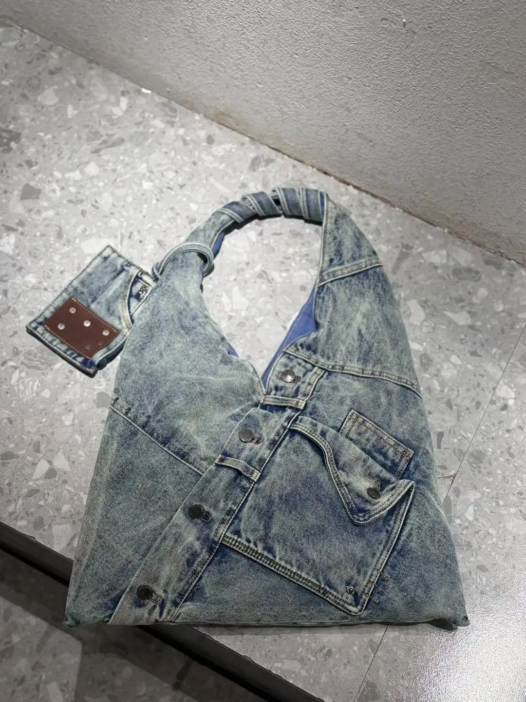 Fashion Washed Denim women handbags Y2K chian Shoulder bags for Female Simple Large capacity Student ladies big Totes bolsas