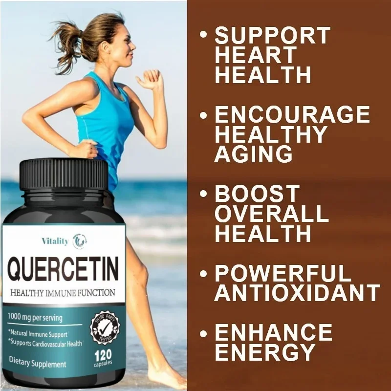 Ultra High Purity Quercetin Capsules + Highly Purified and Bioavailable-1000 Mg Per Serving-120 Quercetin Supplements