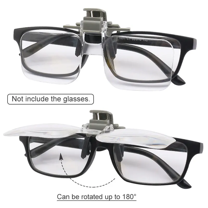 2X Magnifier Light-weight Magnifying Glasses with Clip Loupe for Needlework Crafts Map Reading