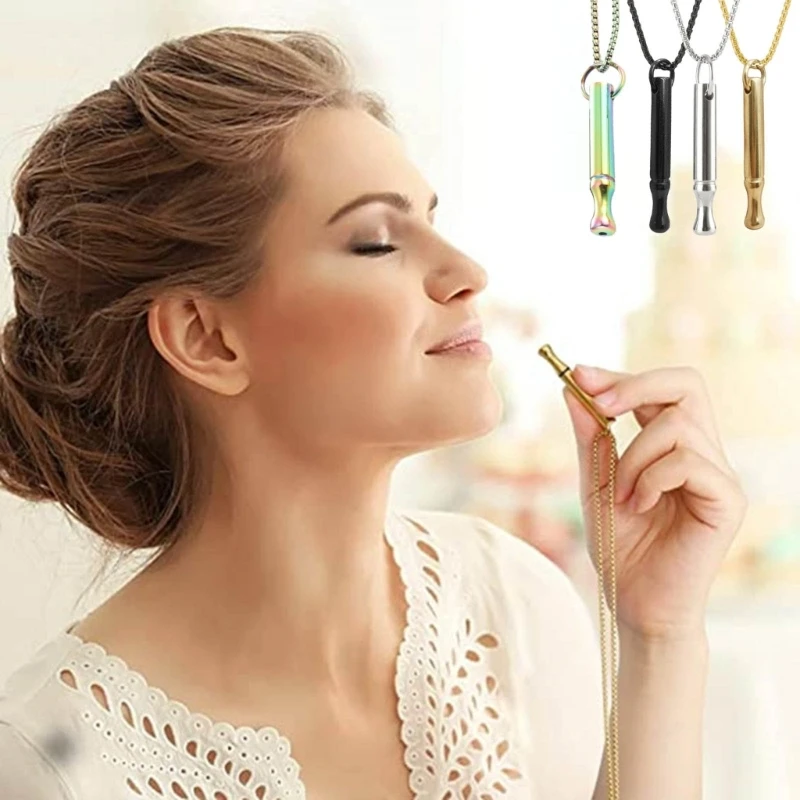 Breathing Exercises Choker Necklace Anxiety Relief Clavicle Chain Jewelry Gift Dropshipping 2