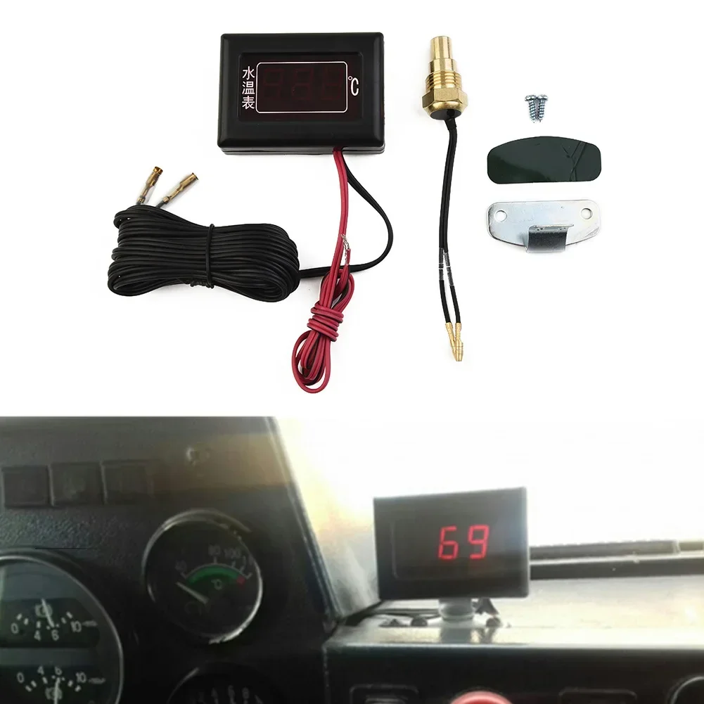 Universal-Car-Digital-Water-Temperature-Gauge-Kit-And-Sensor-Plug-For ...