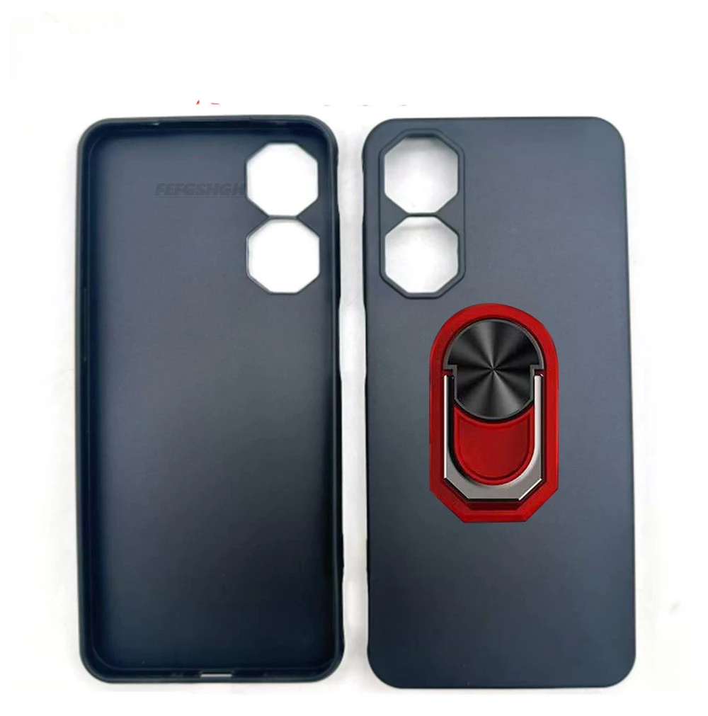 ZTE Nubia Neo 2 5G High Back Finger Ring Soft TPU Silicone Phone Case, 6.8 Cover