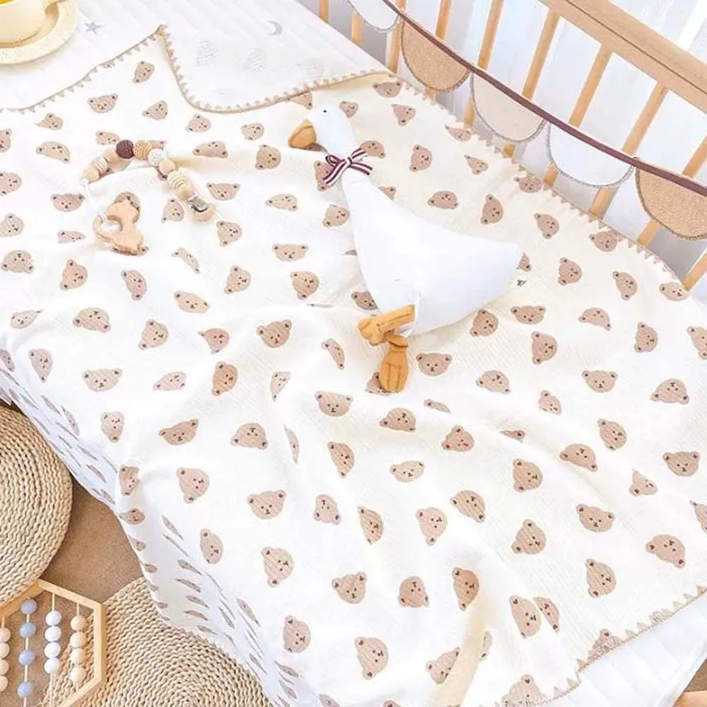 Breathable Baby Bean Blanket Soft Koala Cover Blanket for Infant Skin-friendly Cartoon Nap Sleeping Rug Dormitory