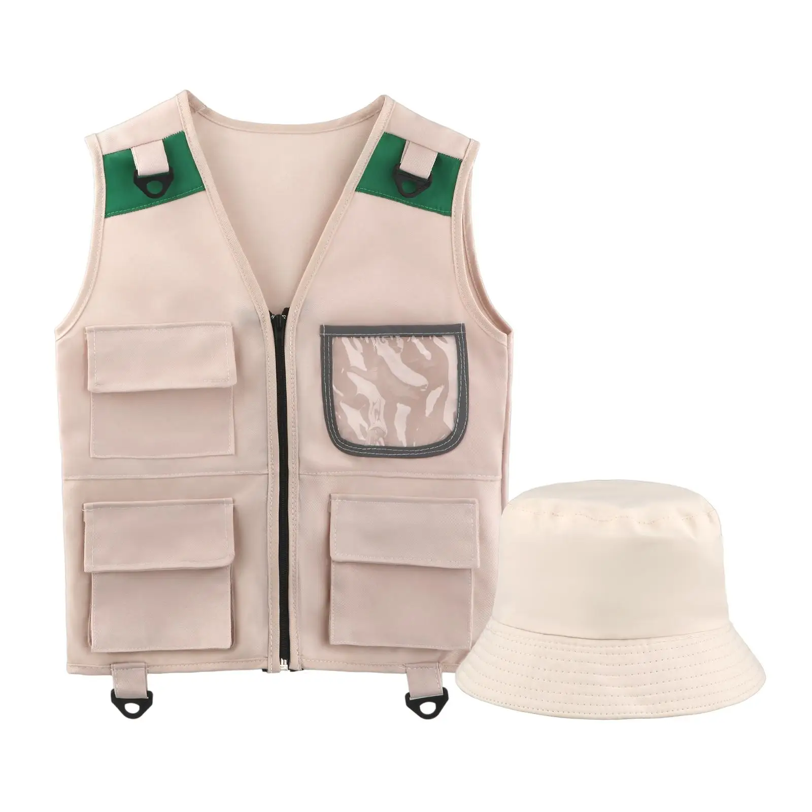 Kids Explorer Costume Cargo Vest and Hat for Toddlers Park Ranger Zoo Keeper kids explorer costume