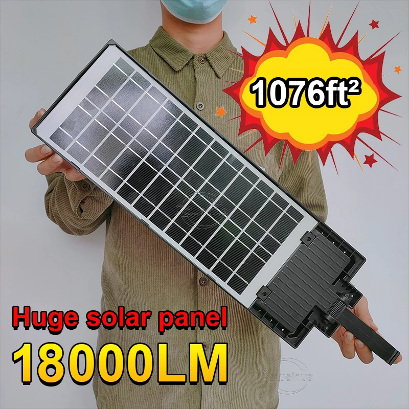 18000LM Upgrade Solar Light Outdoors 10000mAh Waterproof Outdoor Solar LED Light With Motion Sensor Garden Solar Street Lights solar fence lights